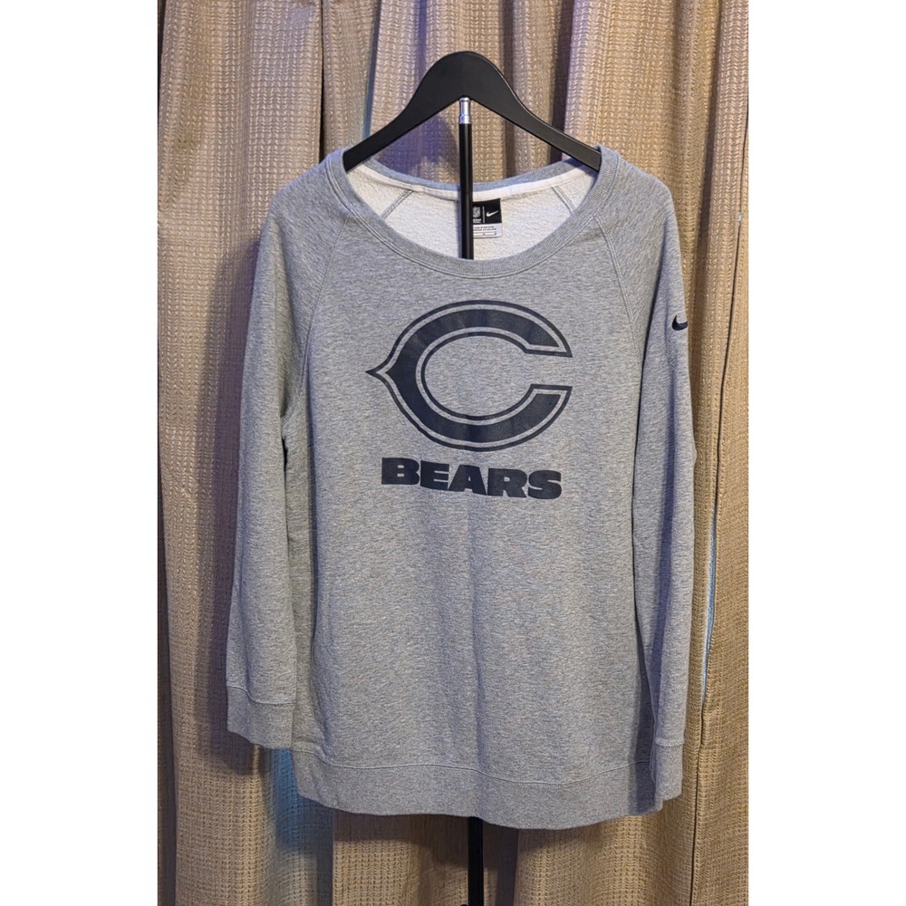 NFL‎ Nike Chicago Bears Pullover Sweatshirt Womens Size Medium Gray
